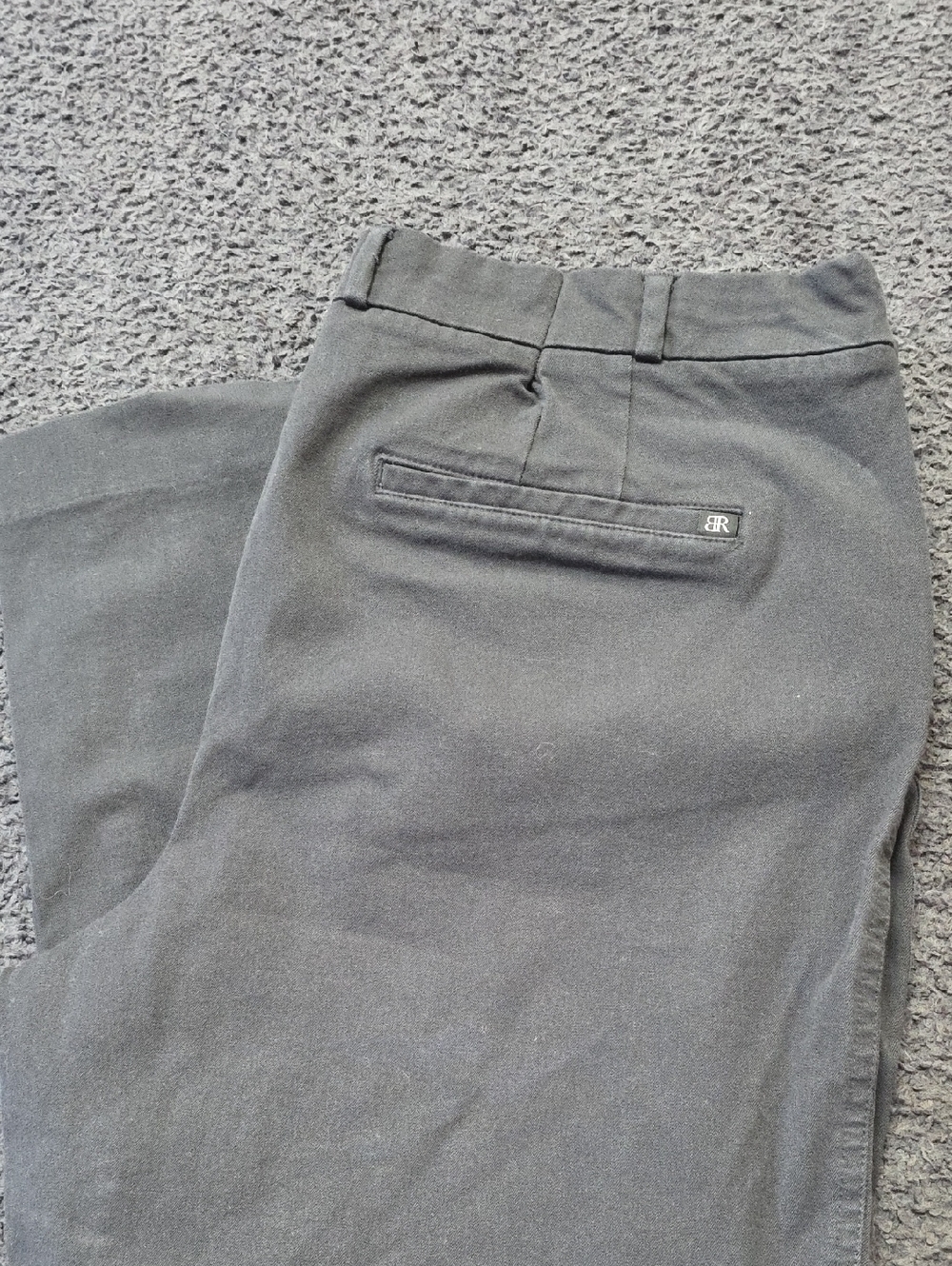 Banana Republic Ladies Black Crop Dress Chinos Pants 14 34x25 Flat Front 4 Pkt C